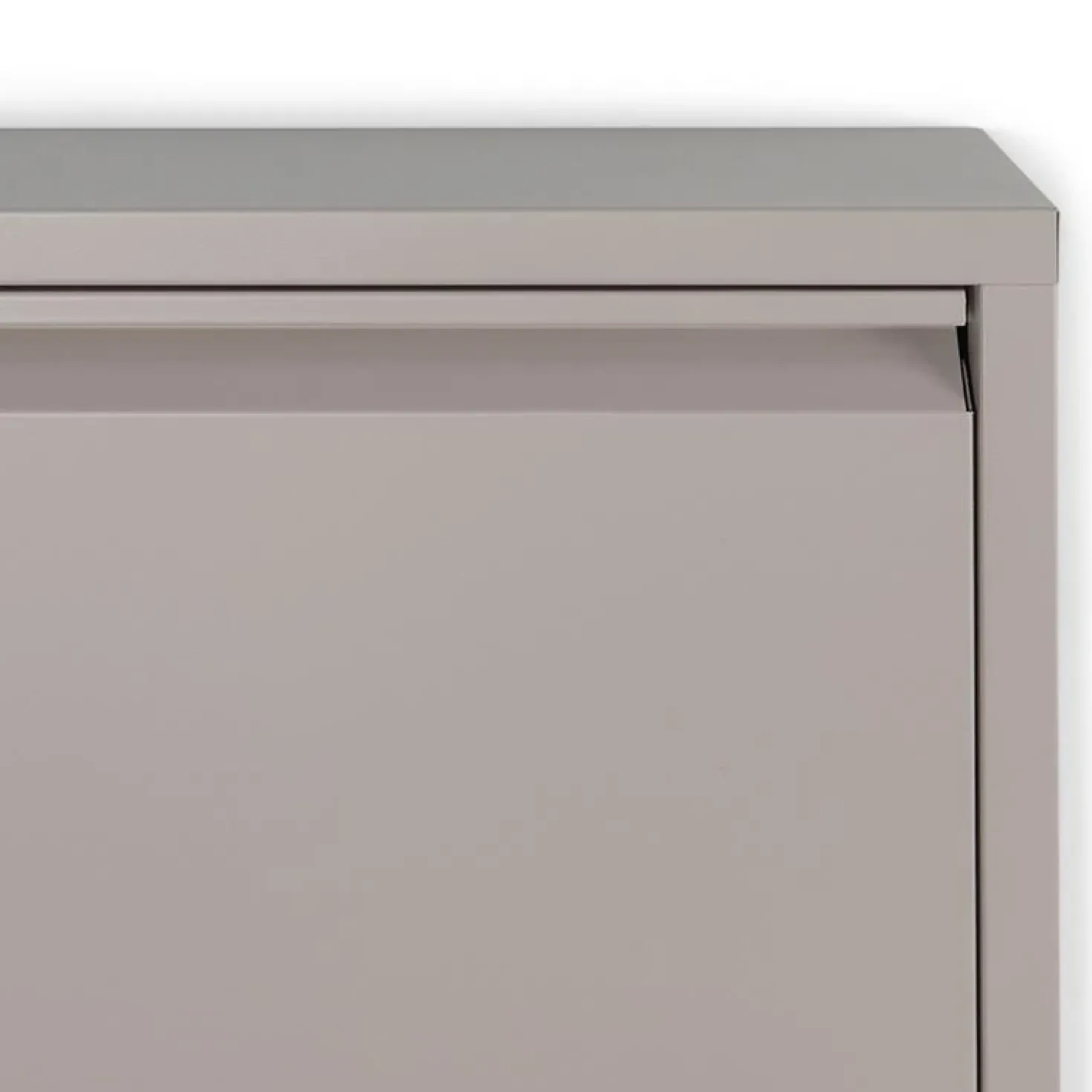 Schoenenkast industrieel Pippen (3 lades) – Taupe metaal