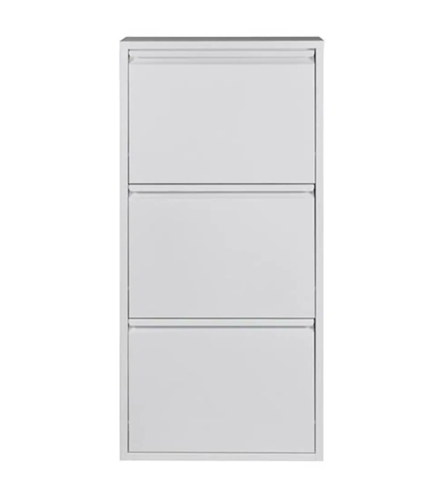 Schoenenkast industrieel Pippen (3 lades) – Wit metaal