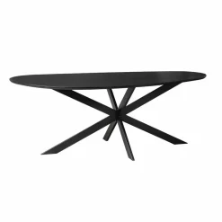 Shane Eettafel Organisch Zwart Eikenhout 210cm