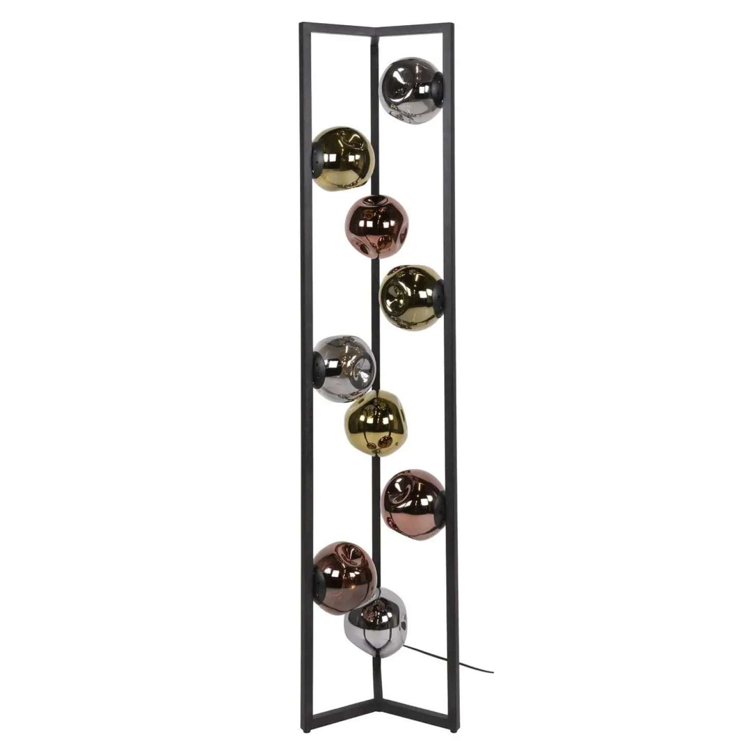 Solaro 9-lichts Vloerlamp Meerkleurig glas