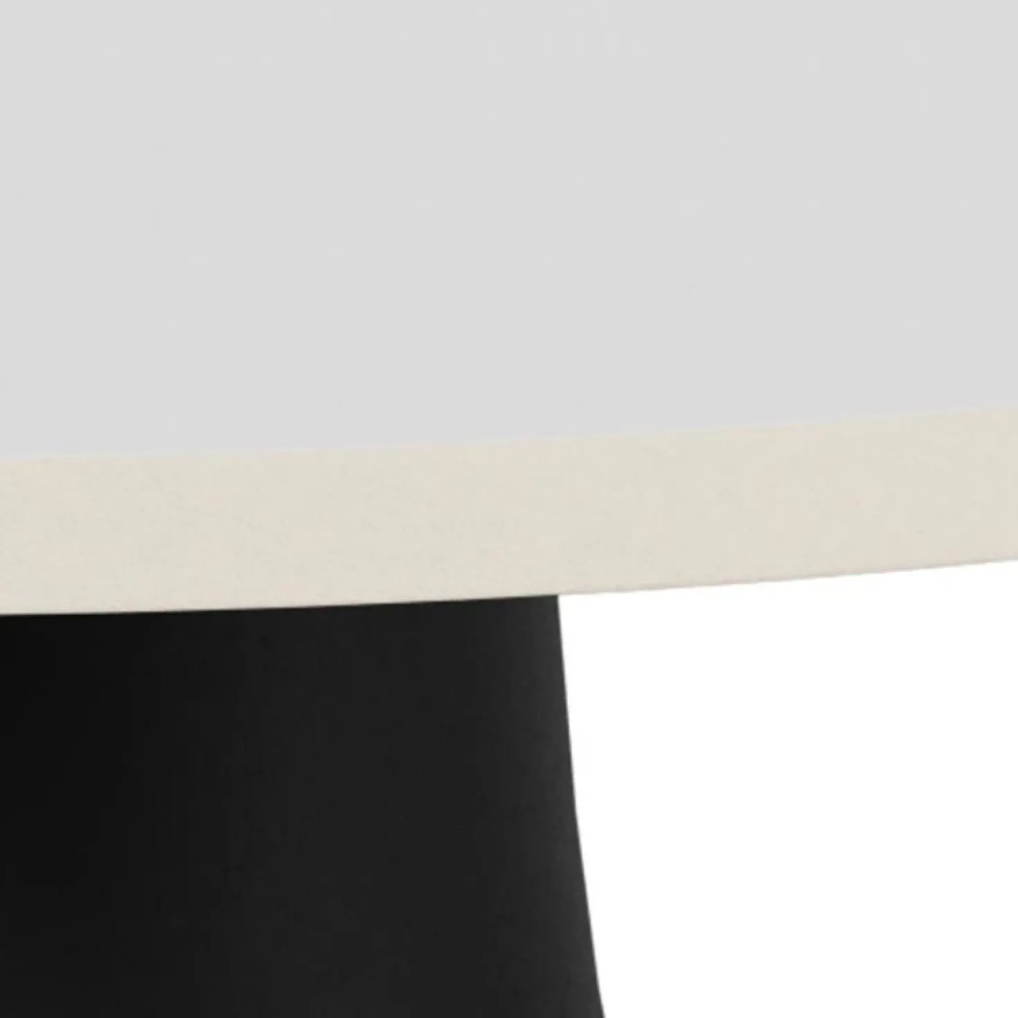 Solvani Salontafel laag Rond Keramiek Zwart-Wit 70cm