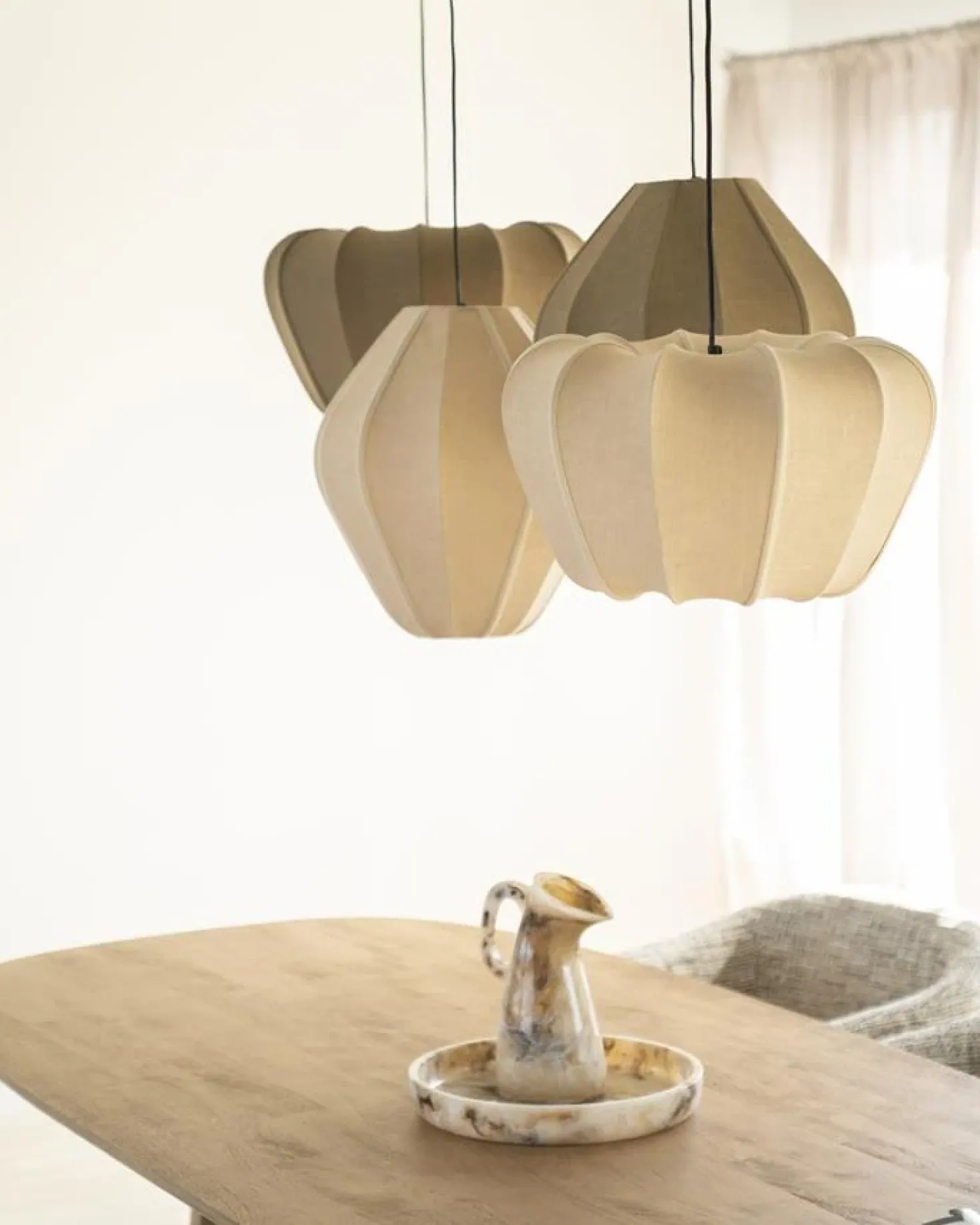 Sora 1-lichts Hanglamp Small Naturel