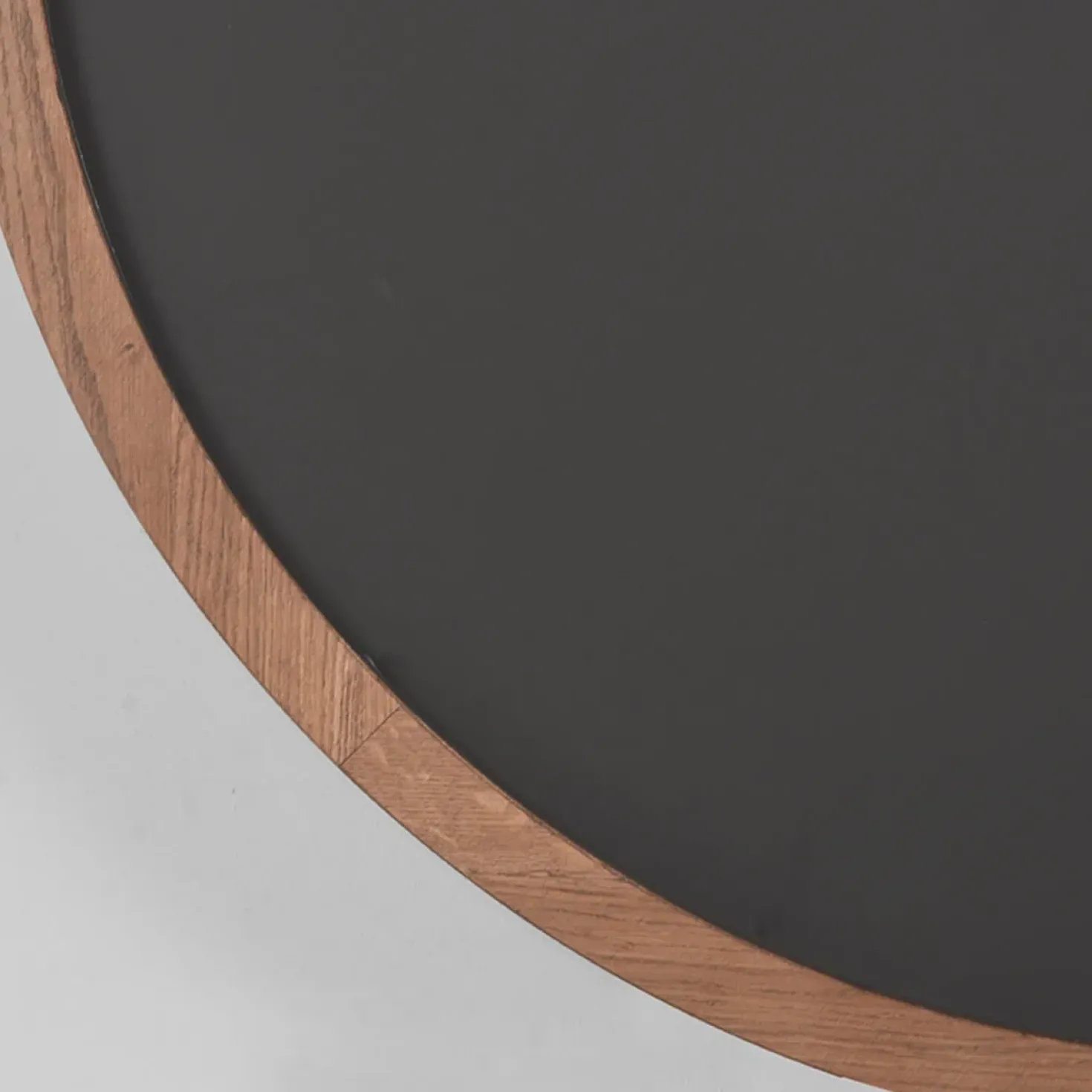 Spiegel Oliva Bruin rond Eikenhout 90cm