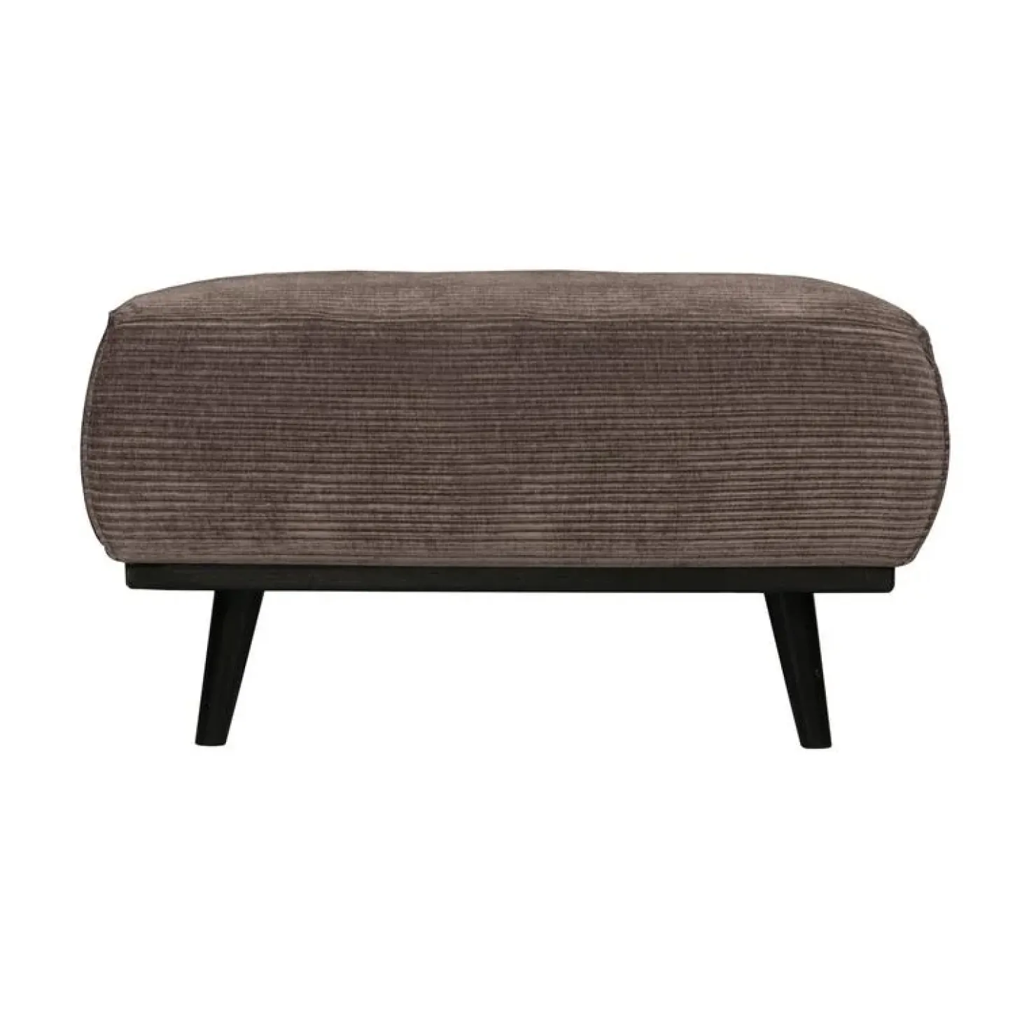Statement Hocker Ribstof Taupe 80cm