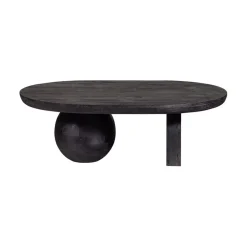 Steppe Salontafel Mangohout Zwart 110cm