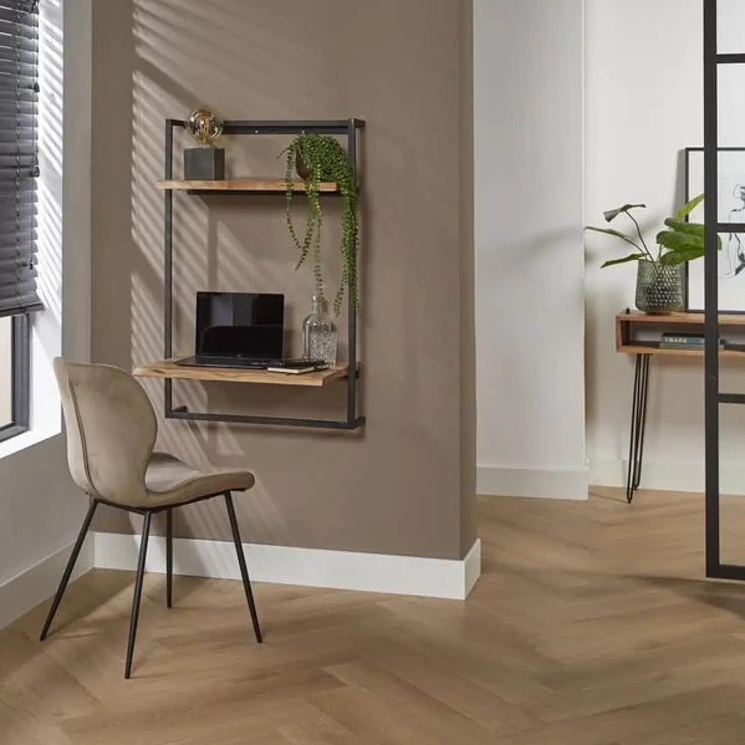 Stockton bureau zwevend acacia naturel