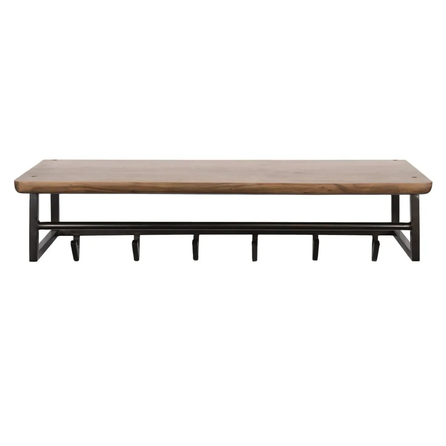 Stockton Kapstok met stang 6 haken Bruin 100cm