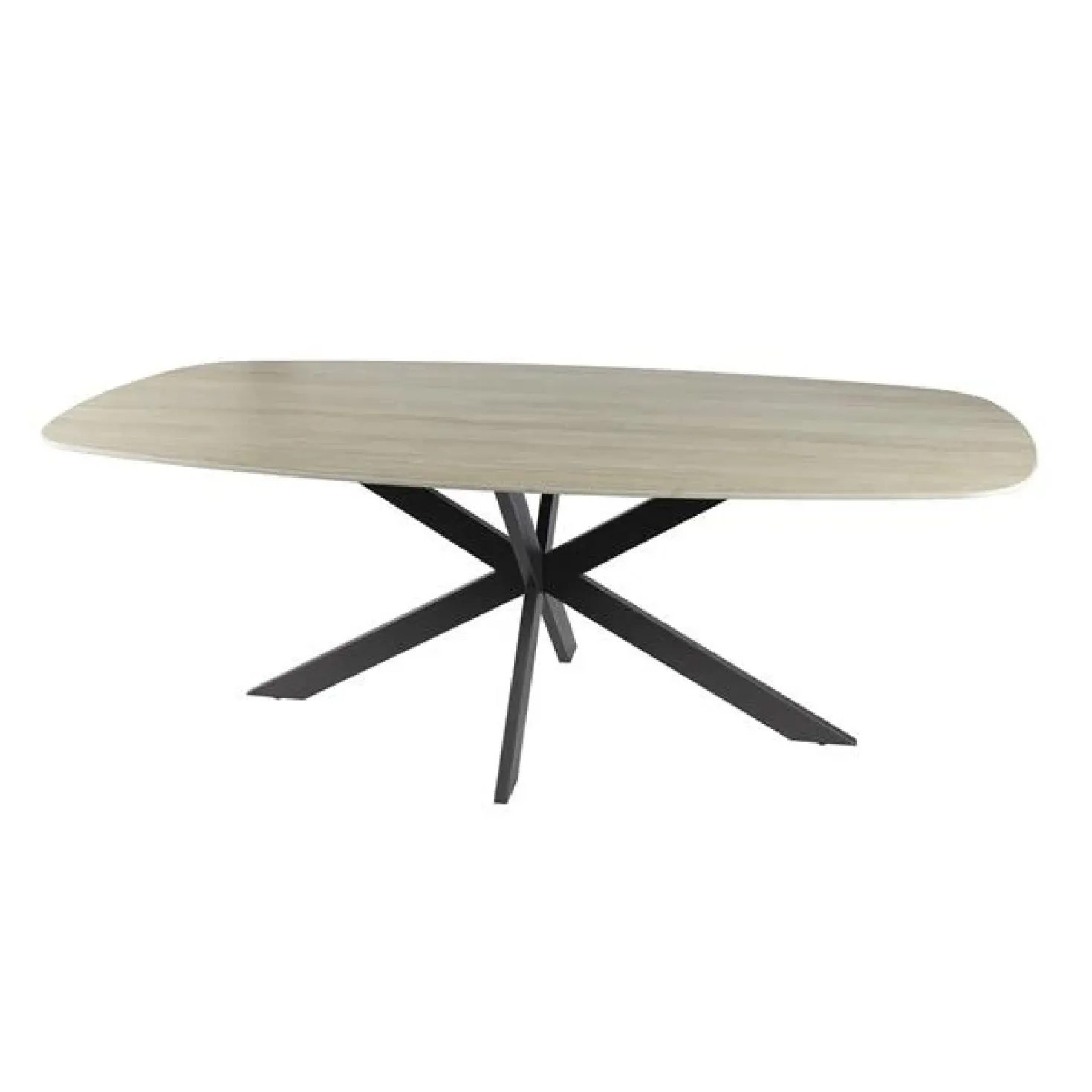 Strato Eettafel deens ovaal Keramiek Travertin 215cm