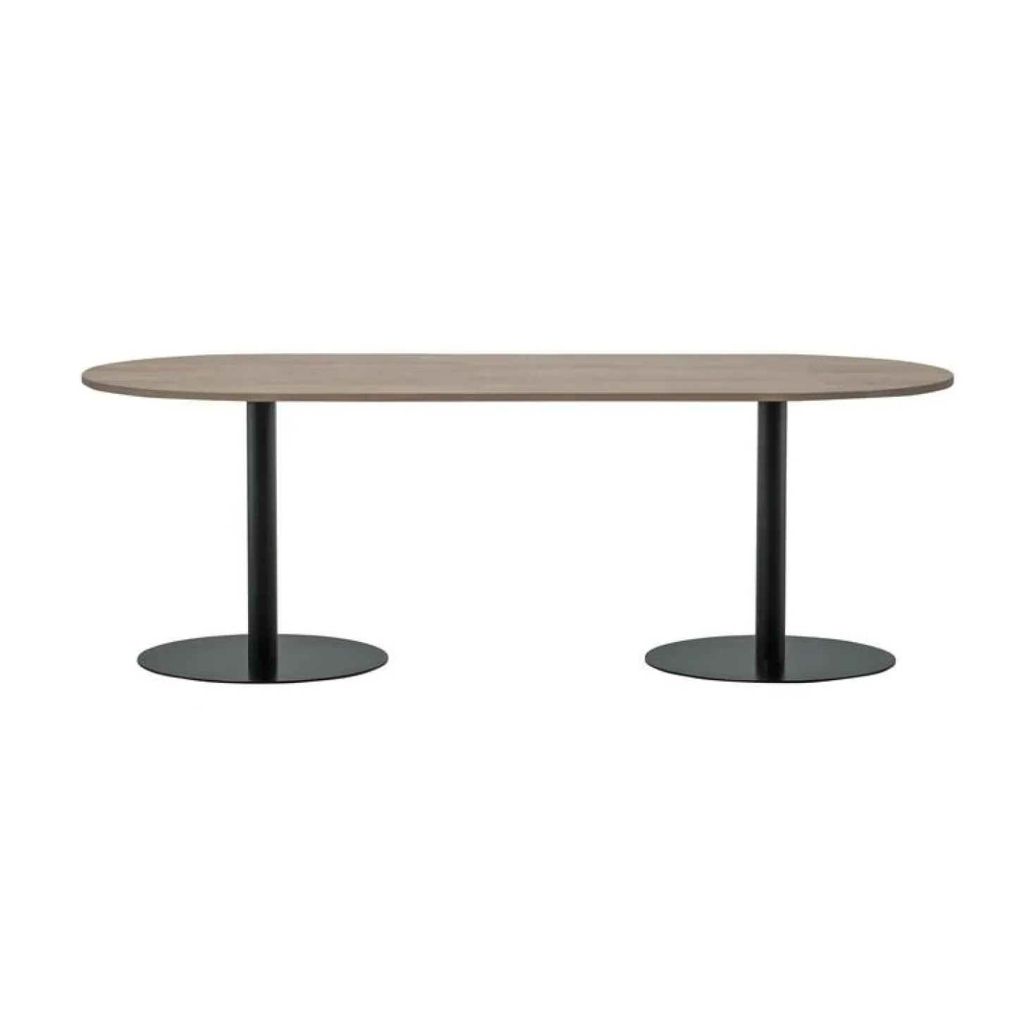 Tablo Eettafel ovaal VL Eikenhout pebble grey/zwart 220cm