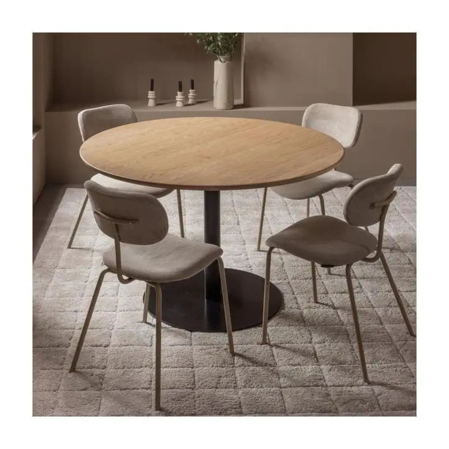 Tablo Eettafel rond VL Eikenhout naturel 120cm