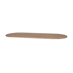 Tablo Tafelblad Ovaal Eiken Olie Grijs 220cm