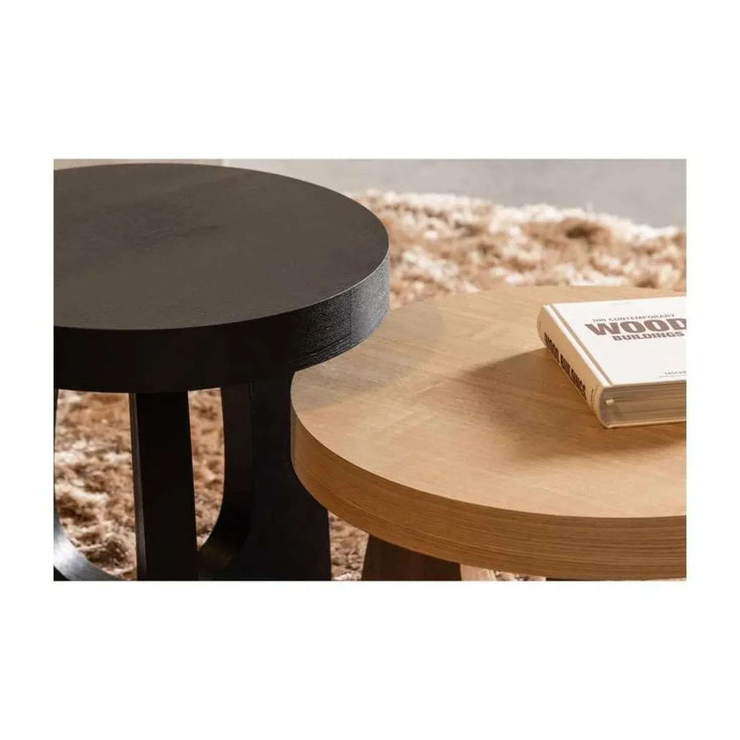 Tala Bijzettafel MDF Rond Naturel 55cm