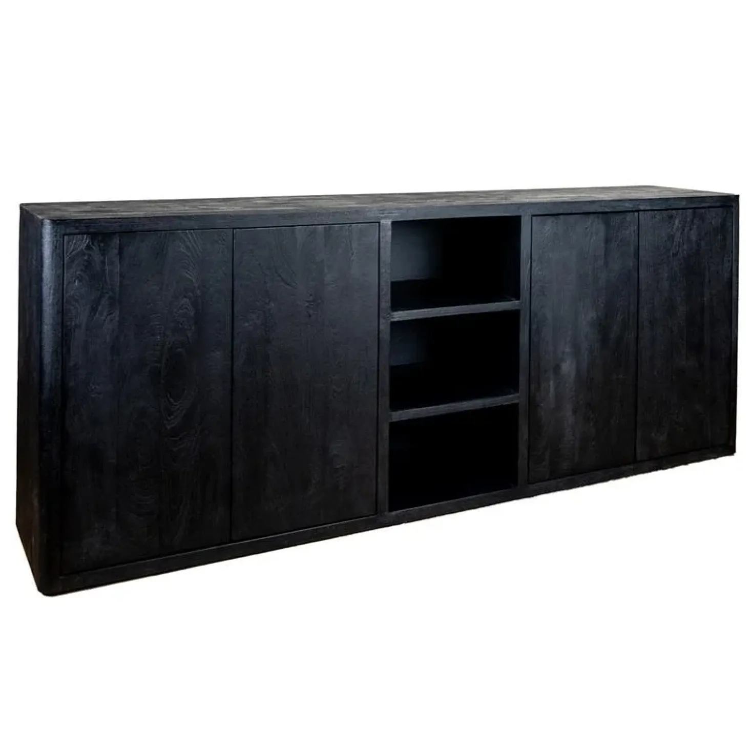 Tenna Dressoir zwart mangohout 220cm