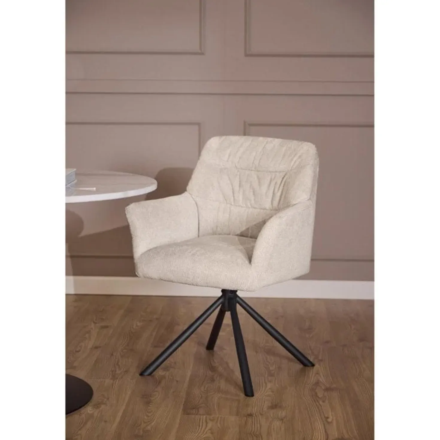 Terano Eetkamerstoel Beige Stof