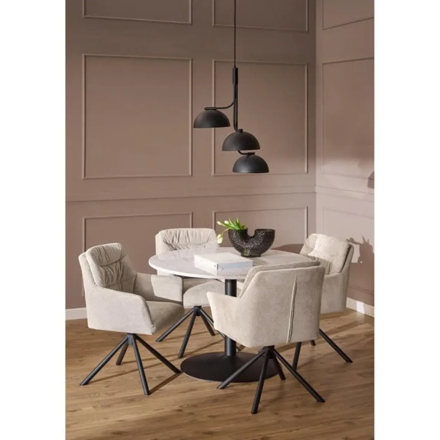 Terano Eetkamerstoel Beige Stof