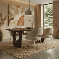 Tobias Eetkamertafel Walnoot 200cm