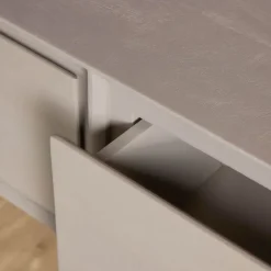 Tony Zwevend Tv meubel Taupe Mangohout 120 cm