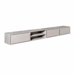 Tony Zwevend Tv meubel Taupe Mangohout 280 cm