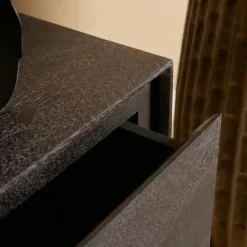 Tony Zwevend Tv meubel Zwart Mangohout 280 cm