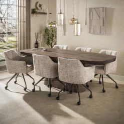Tulsa 7-lichts Hanglamp Beige