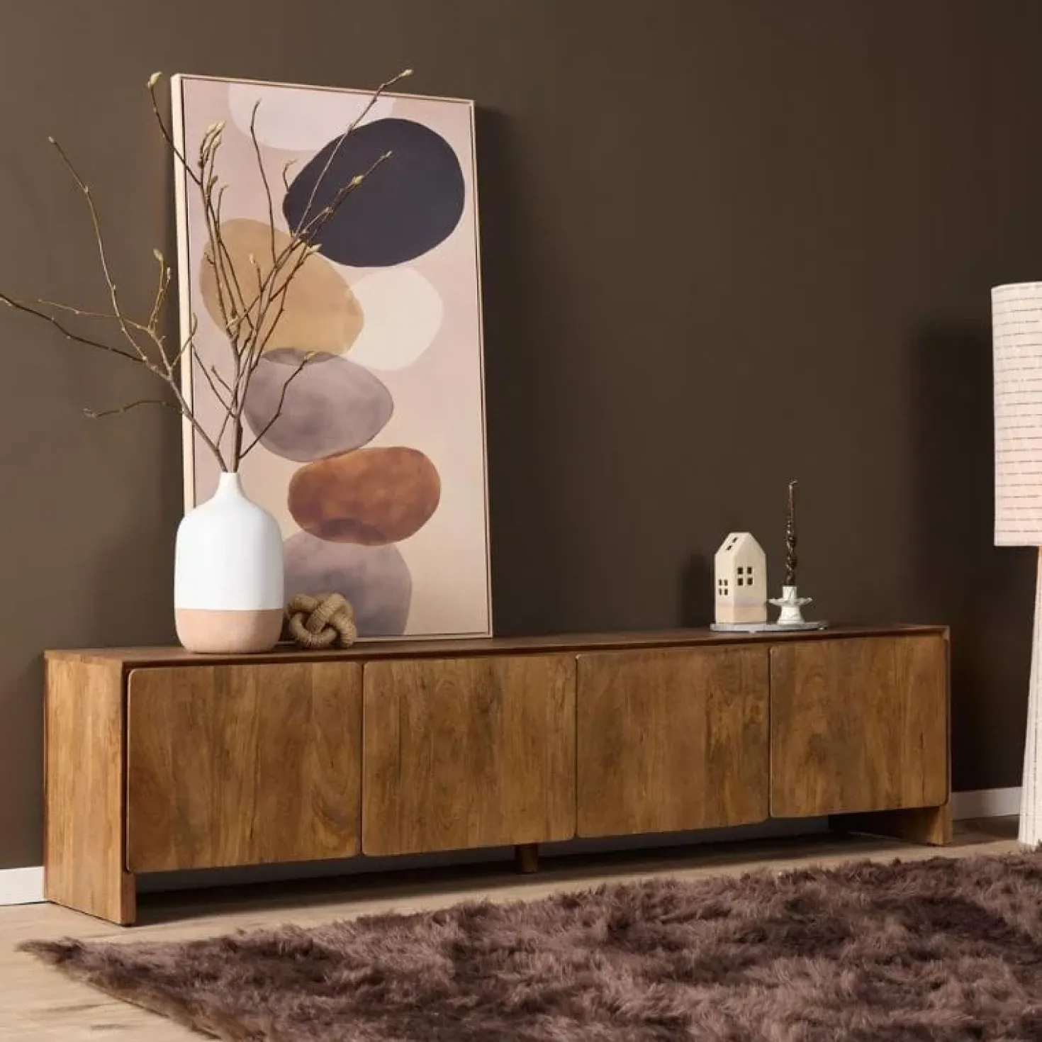 Tv meubel Dense Mangohout 200 cm