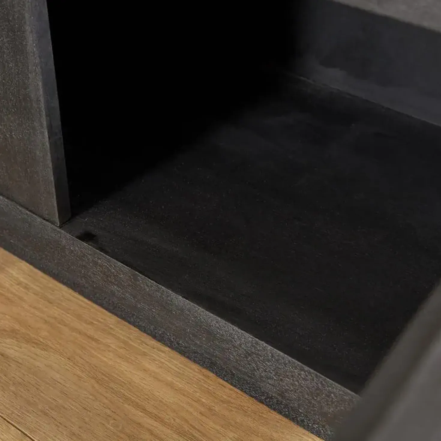 TV meubel Dortmund mangohout zwart 150cm