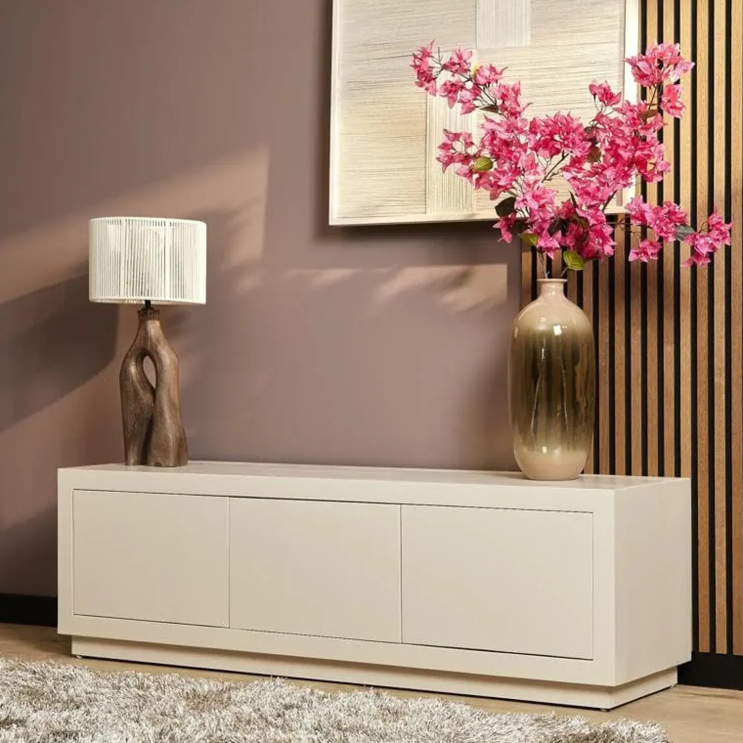 TV meubel Dortmund mangohout zand 150cm