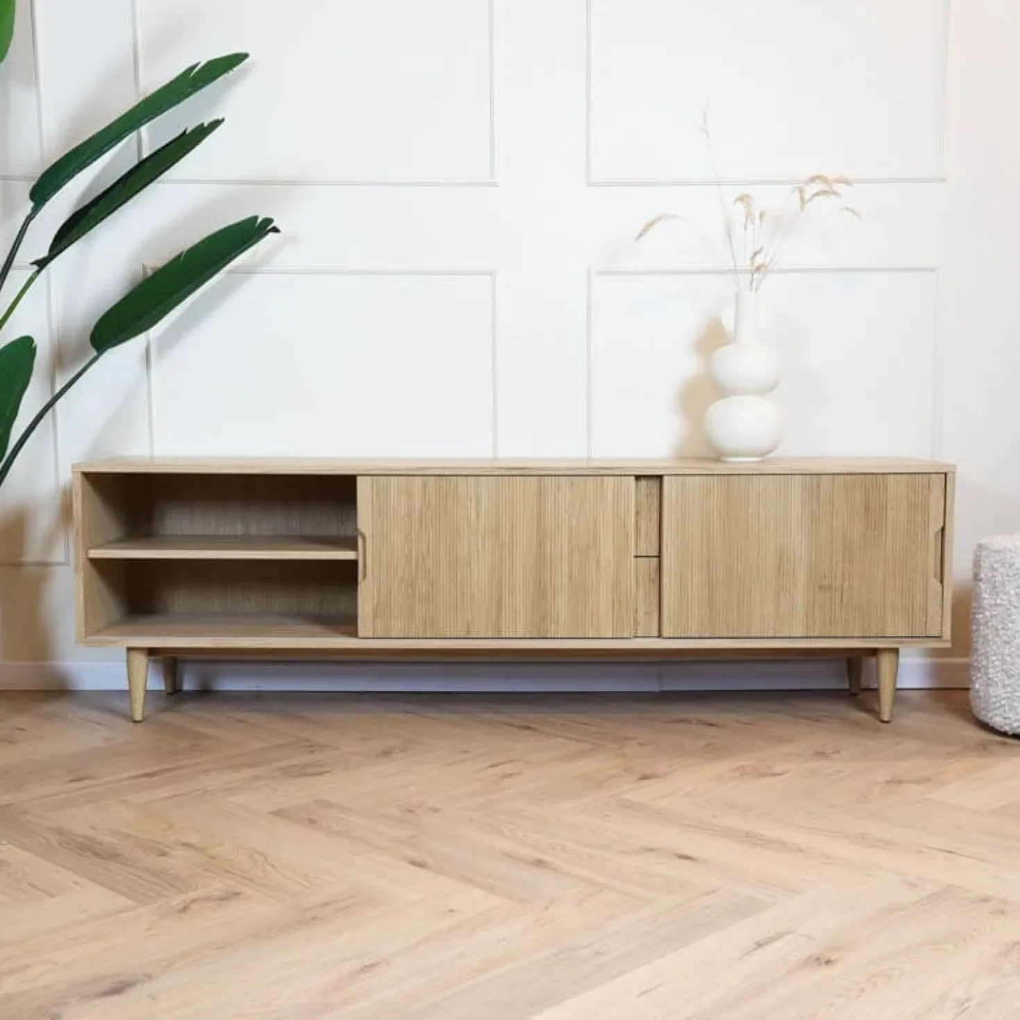 Tv meubel Jule Naturel Eikenhout 200cm
