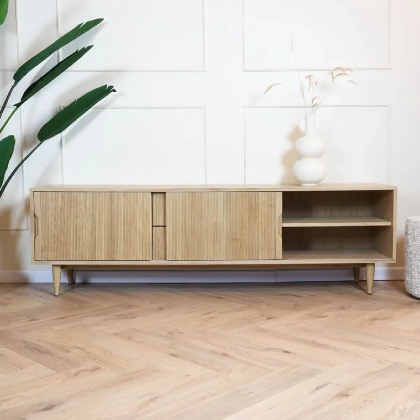 Tv meubel Jule Naturel Eikenhout 200cm