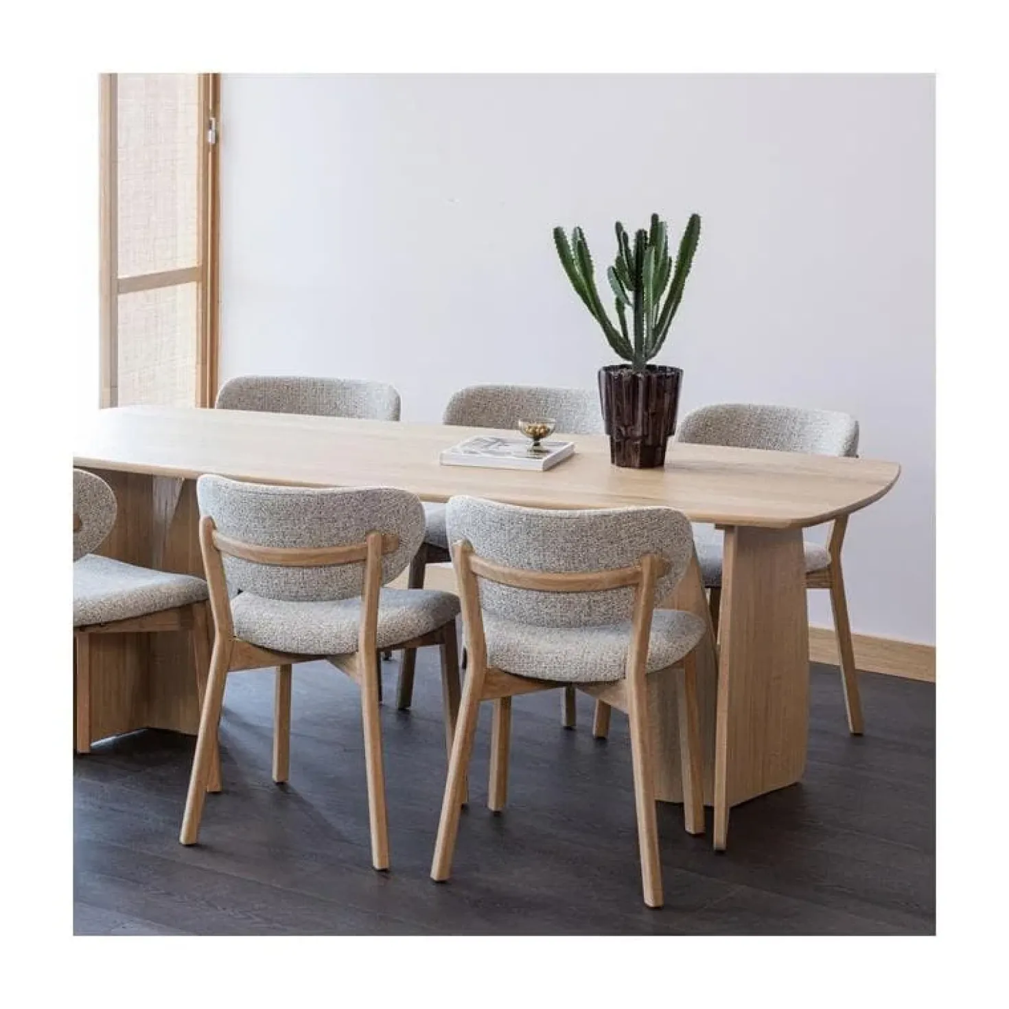 Udar Eetkamerstoel naturel met houten frame naturel