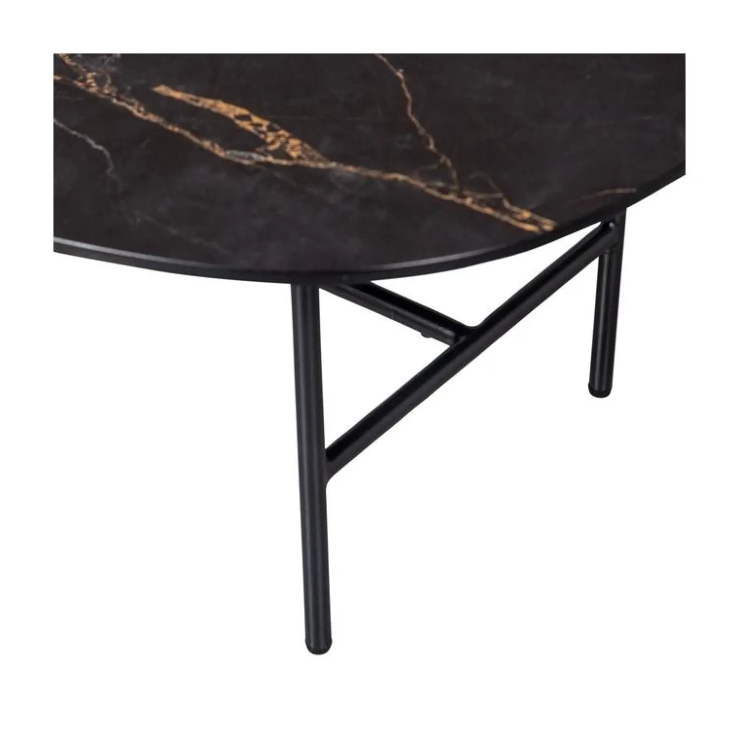 Vajen Salontafel organisch Zwart Marmerlook 80cm