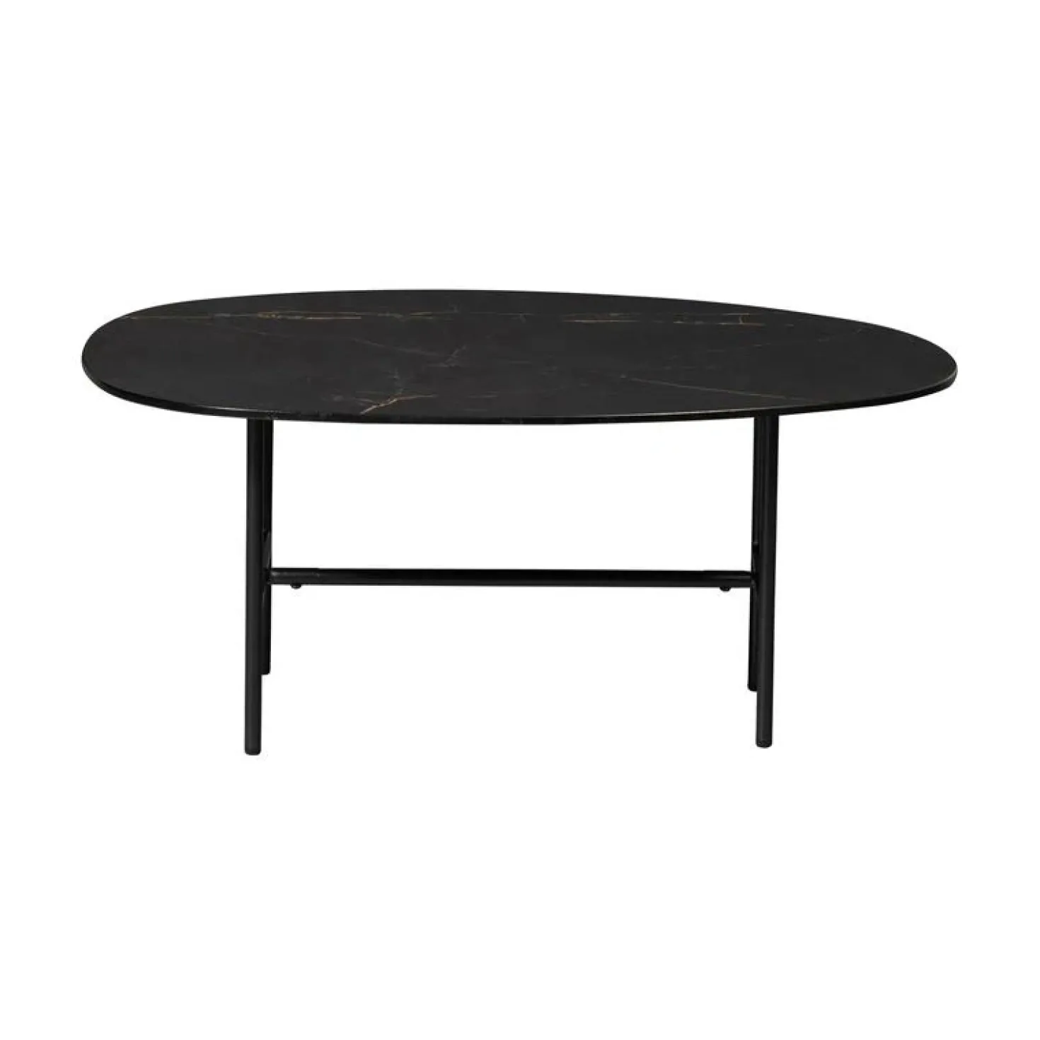 Vajen Salontafel organisch Zwart Marmerlook 80cm