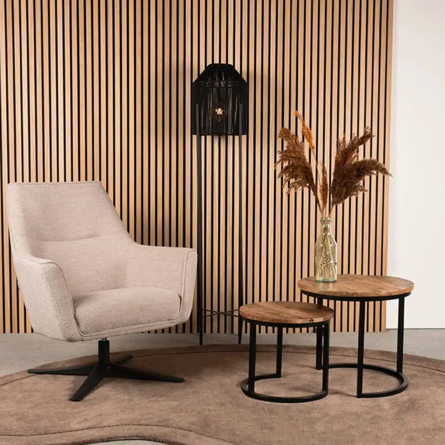 Vloerkleed Mody Taupe Synthetisch 160x230cm