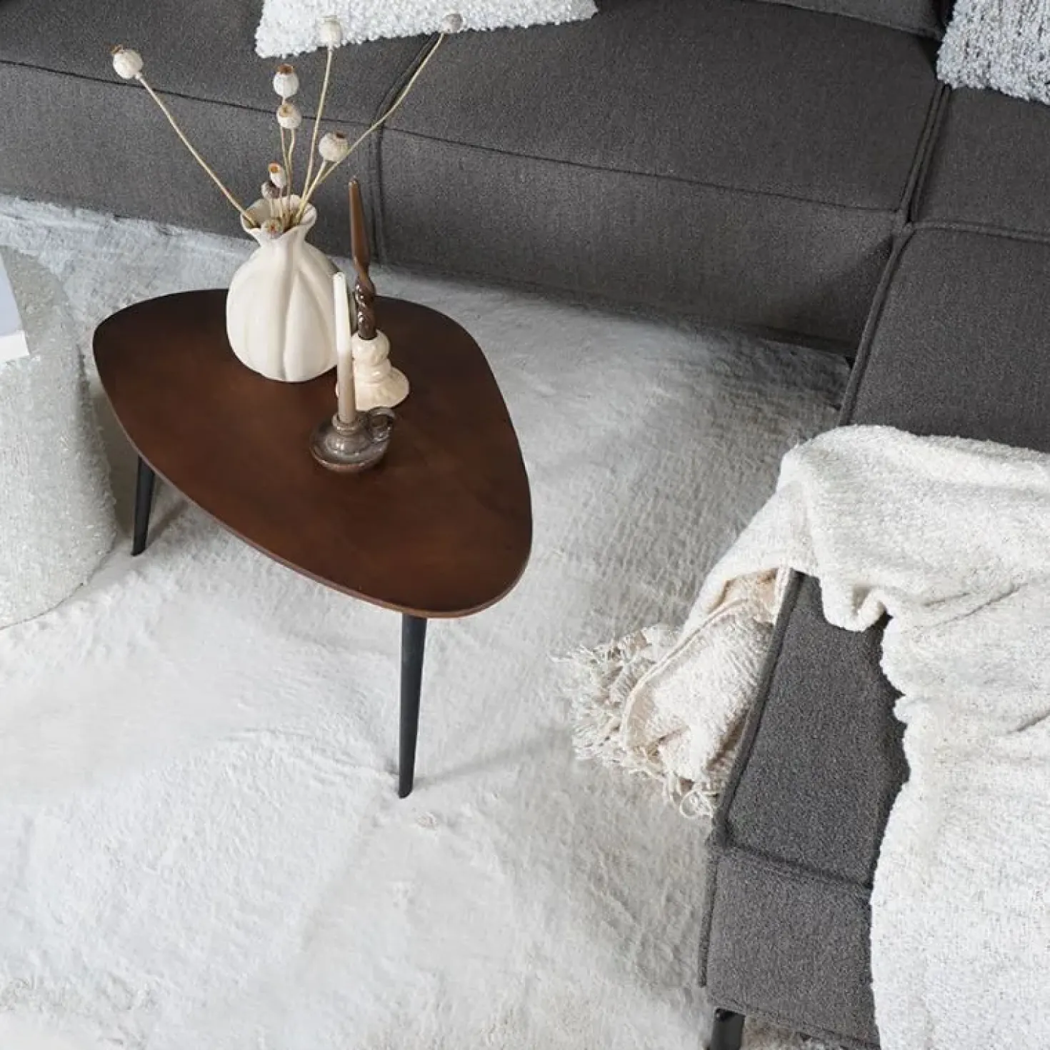 Vloerkleed Velluto Beige 160 x 230 cm