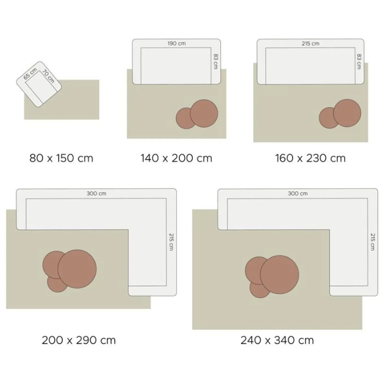 Vloerkleed Velluto Choco 80 x 150 cm
