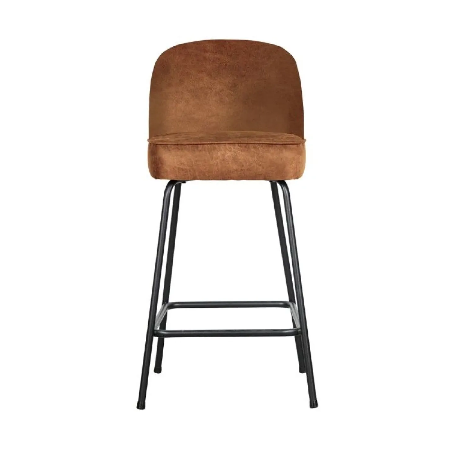 Vogue Barstoel Laag Leer Cognac