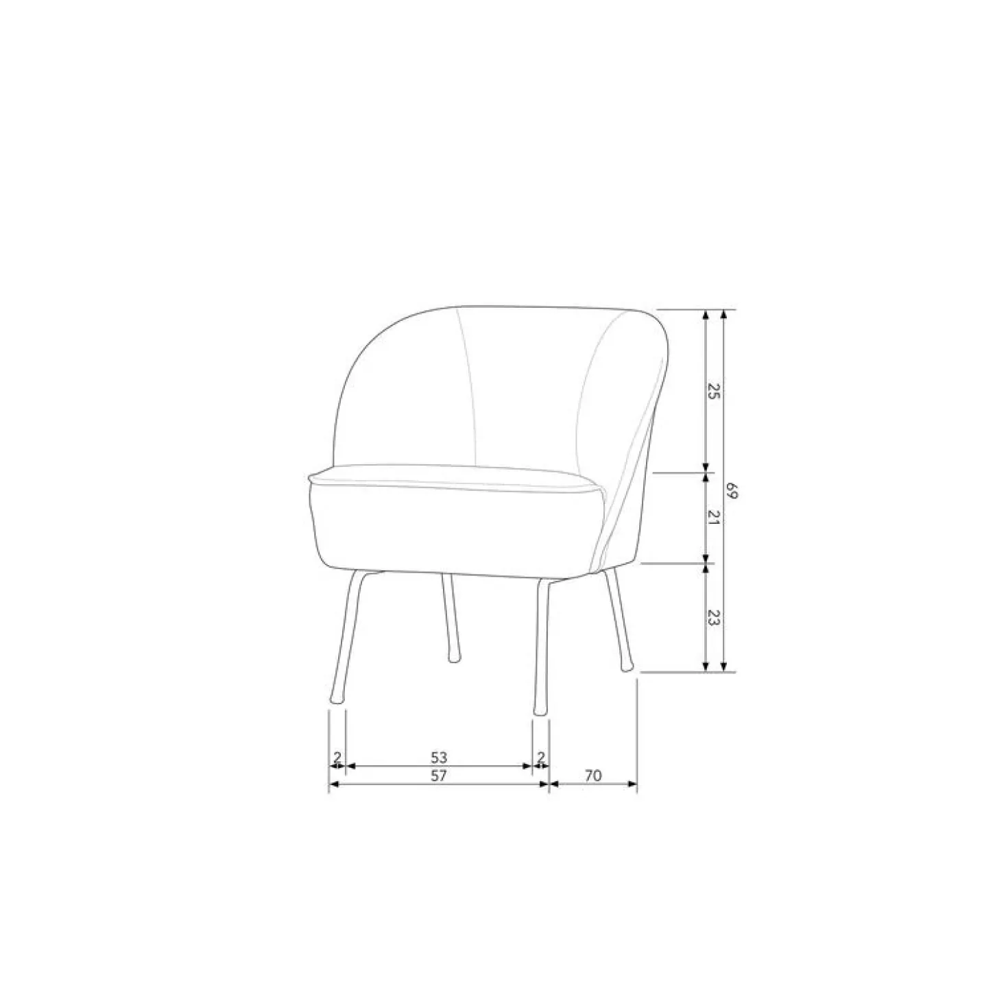 Vogue Fauteuil Boucle Naturel