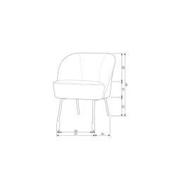 Vogue Fauteuil Velvet Roest