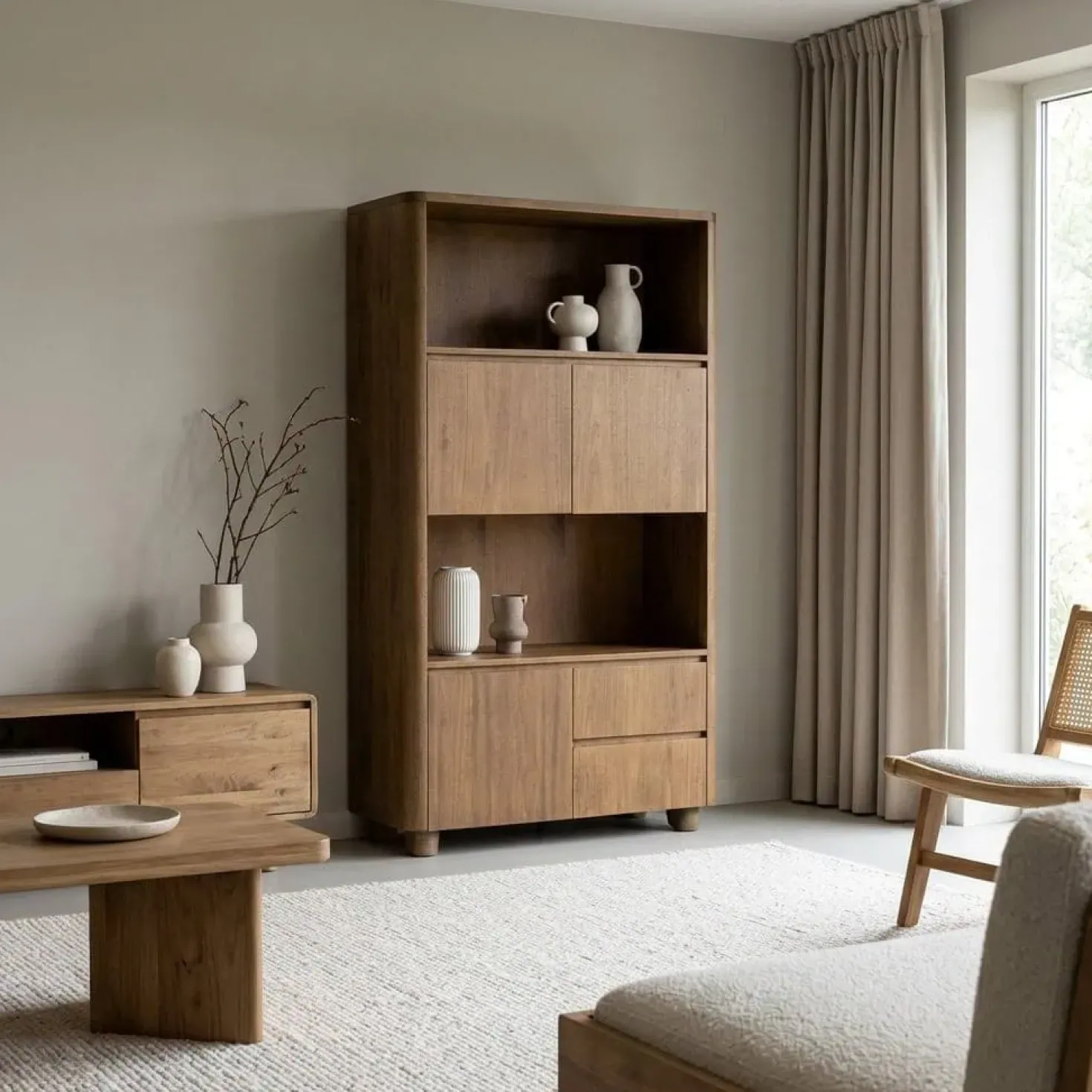 Wandkast Edward mangohout 100cm