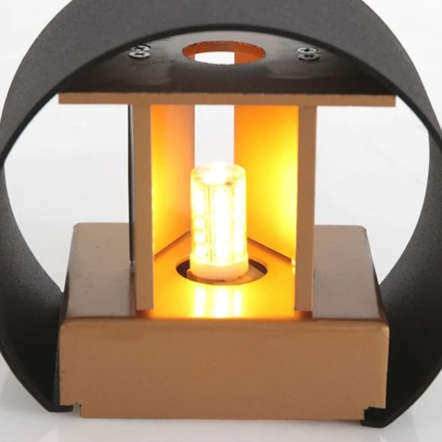 Wandlamp Muro Halfrond Zwart