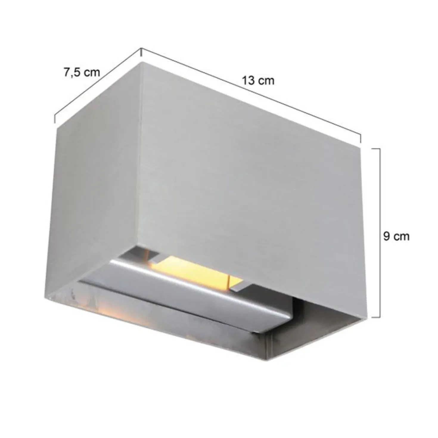 Wandlamp Muro Rechthoek Staal