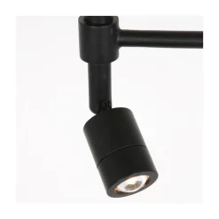 Wilco 2-lichts Vloerlamp Zwart met Blauw Velvet kap