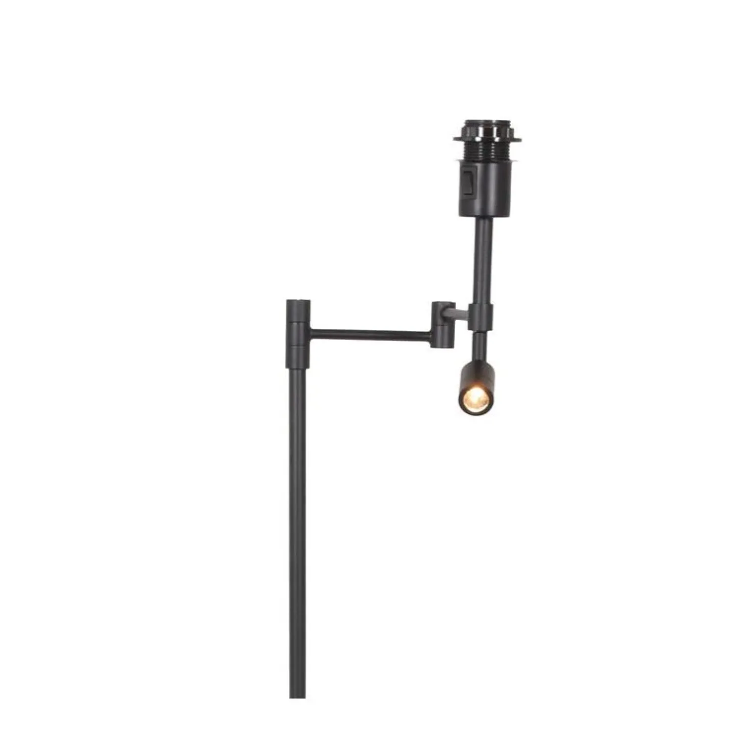 Wilco 2-lichts Vloerlamp Zwart met Blauw Velvet kap