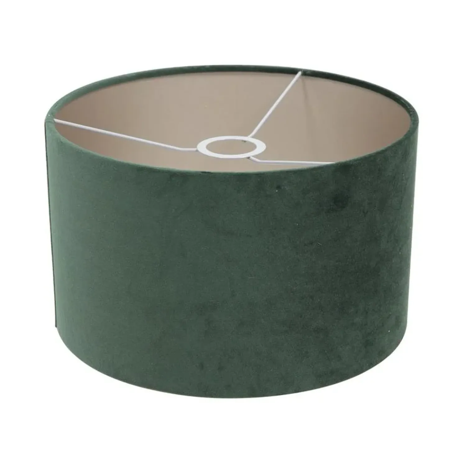 Wilco 2-lichts Vloerlamp Zwart met Groen Velvet kap