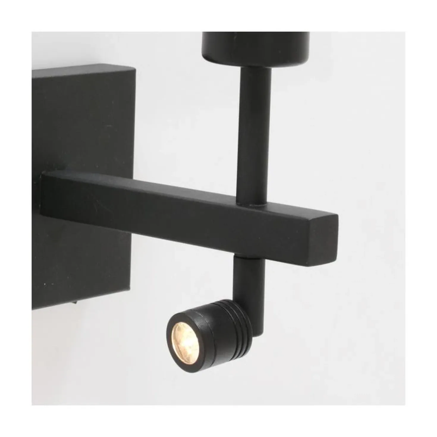 Wilco 2-lichts Wandlamp Zwart met Zilver Velvet kap