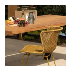 Wings Tuinstoel Honinggeel Set van 2