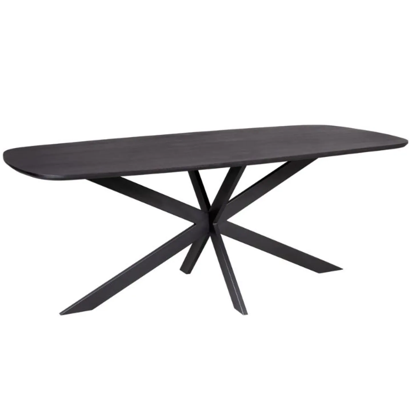 Yuna Eettafel Deens ovaal zwart 200 cm