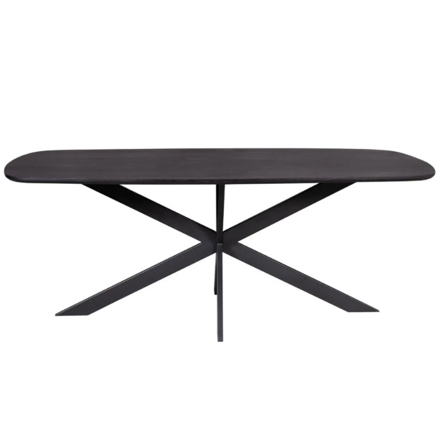 Yuna Eettafel Deens ovaal zwart 200 cm
